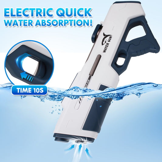 Btootos Electric Water Guns for Adults Kids, Automatic Water Reload & Shooting, Automatic Water Gun, Large Capacity Battery Powered Squirt Gun, Summer Beach Pool Backyard Outdoor Toys(White)