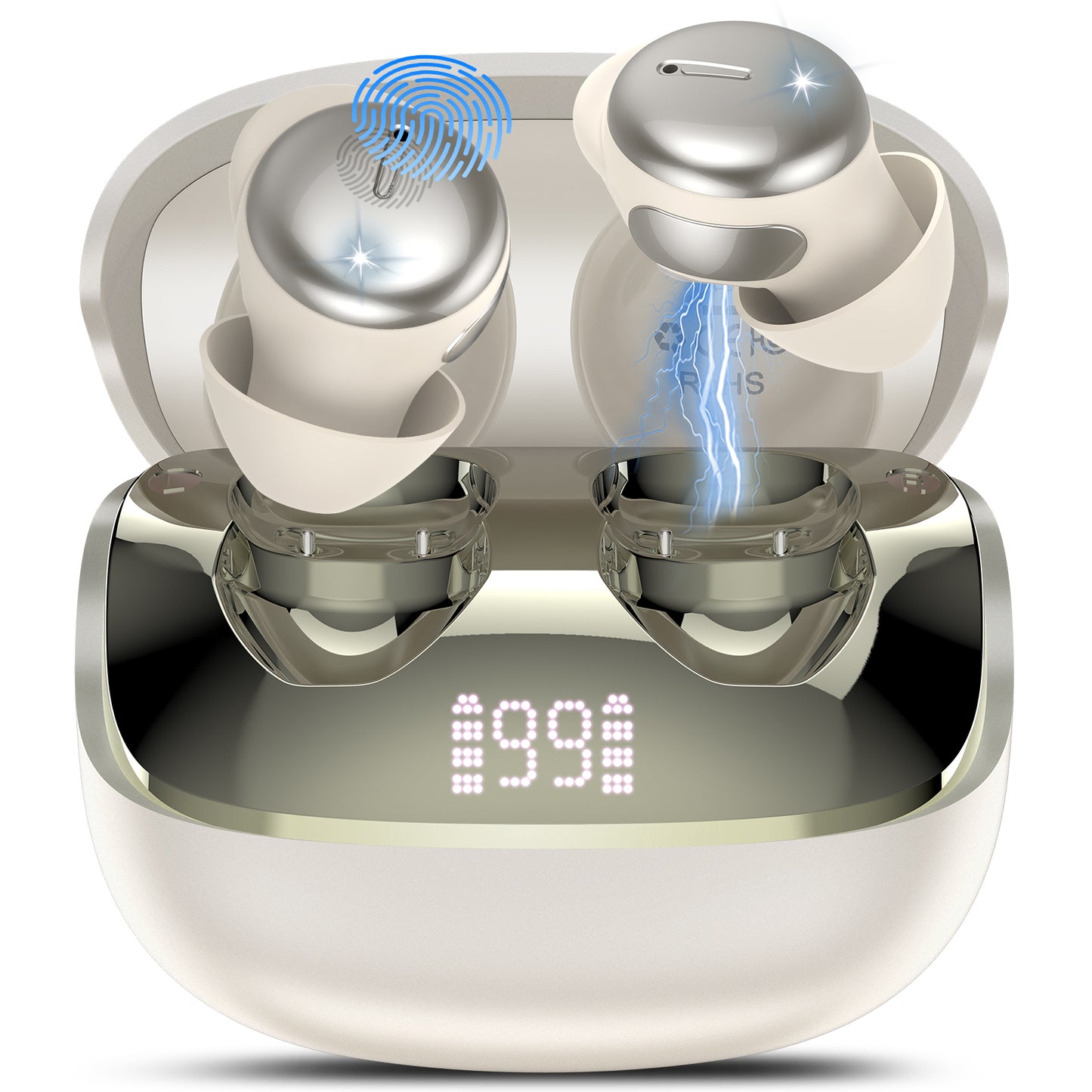 Sleep Earbuds Bluetooth 5.4 in Ear Light-Weight Headphones with Sleep Mode and White Noise, 48H Mini Sleep Ear Buds Small Design for Side Sleepers, Clear Calls, Sleep Earphones for Relaxing/Focus