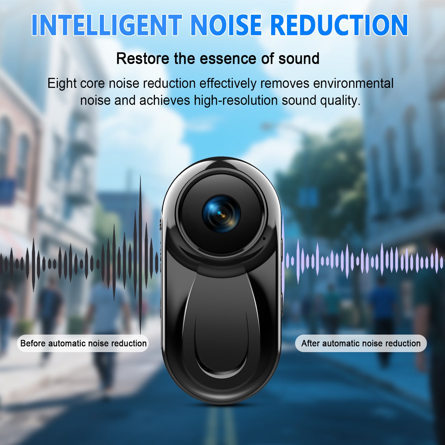 Mini Body Camera 1080P, 512G Thumb Action Camera, Vlogging Cam Portable Camcorder with 360° POV Rotate Clip & Magnetic Clip, Wearable Video Recorder for Traveling/Motorcycle/Pet Walking(No SD Card)