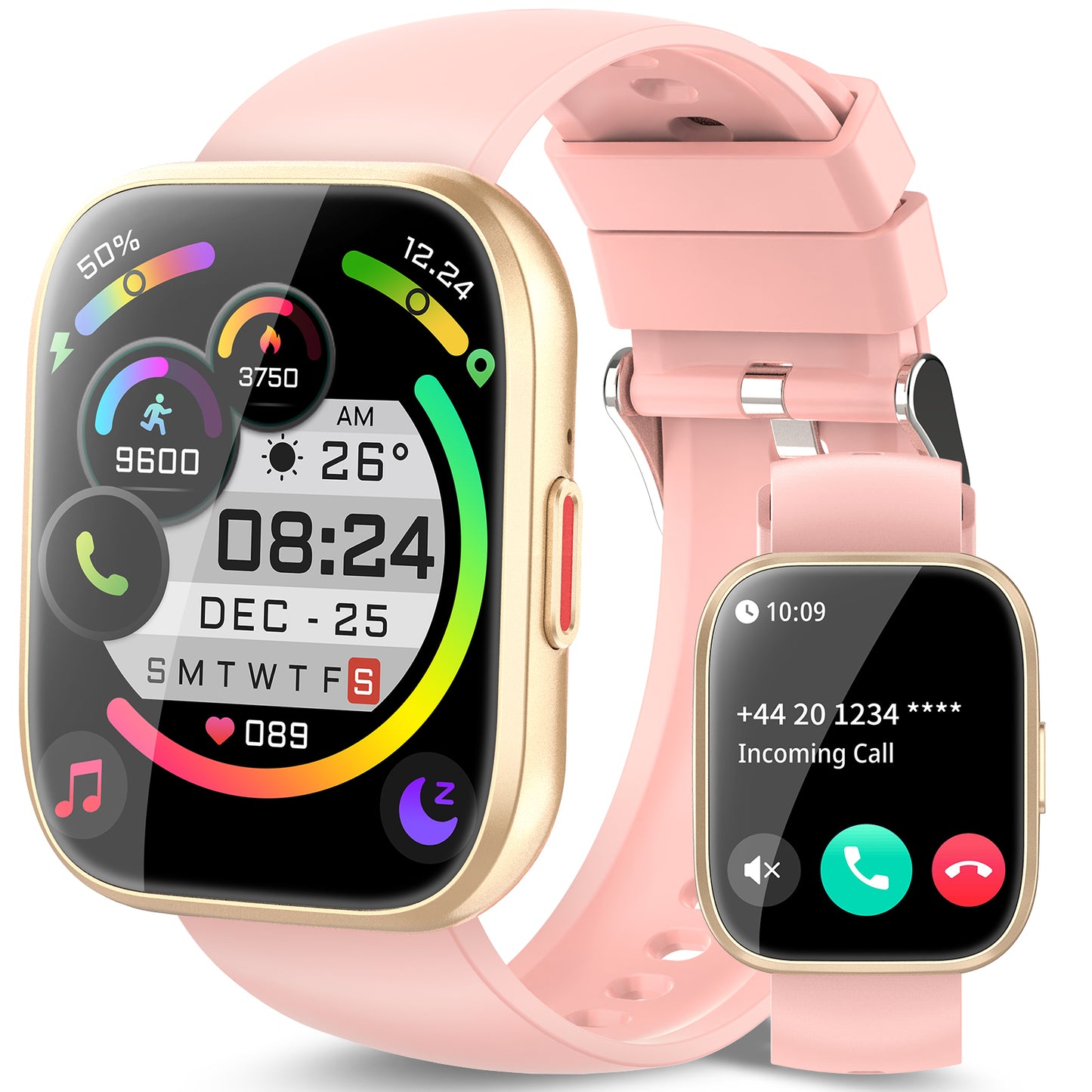Smart Watch for Men Women Bluetooth Call, 1.85" HD Touch Screen Fitness Watch with Sleep Monitor, 112+ Sports Modes, IP68 Waterproof Activity Trackers for Android iOS