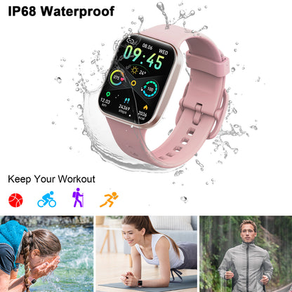 Smart Watch for Men Women, Fitness Tracker Heart Rate/Sleep Monitor, Fitness Watch Step/Calorie Counter, 25 Sport Modes IP68 Waterproof Activity Trackers, Smartwatch for Android iOS