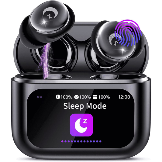 Btootos Sleep Earbuds Bluetooth 5.4 in Ear Smart Touch Screen Headphones, 48H Noise Cancelling Ear Buds with 5 EQ Modes, Mini Wireless Headphones Small Design for Side Sleepers, Clear Calls Earphones, IPX7