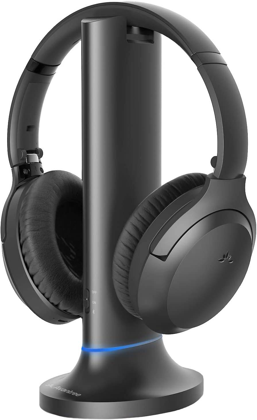 POMIZQU Wireless Headphones for TV Watching with Clear Dialogue, Compatible with TVs Equipped with Optical or AUX Audio Output Ports