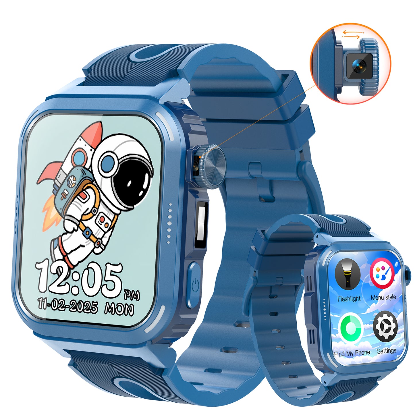 Coucur Kids Smart Watch with Classroom Mode, 1.83 HD Touch Screen Smartwatch for Kids, Learn Cards, Camera, Music Player, 14 Puzzle Games, 100 Sports Modes, IP68 Waterproof, Best Gift for Kids