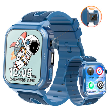 Coucur Kids Smart Watch with Classroom Mode, 1.83 HD Touch Screen Smartwatch for Kids, Learn Cards, Camera, Music Player, 14 Puzzle Games, 100 Sports Modes, IP68 Waterproof, Best Gift for Kids