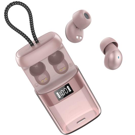 AI Sleep Earbuds Bluetooth 6.0 in Ear, Mini Sleep Headphones with Sleep Monitor and APP, Small Earplugs for Side Sleepers, 48H Playtime Sleep Earphones with Sleep Mode, Personal Alarm, Rosegold