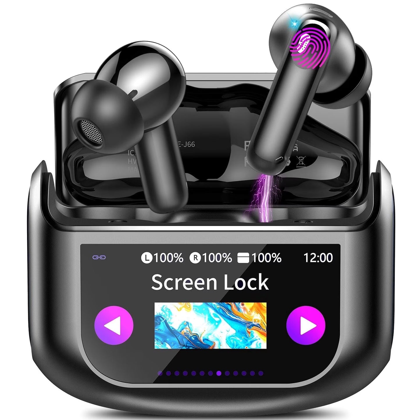 Btootos AI Translation Earbuds Real Time,164 Language/7 Translation Modes Translator Earbuds with Audio and Video Calls,No Subscription,5 EQ Modes Touch Screen Translator Headphones,48H AI Ear Buds Translato