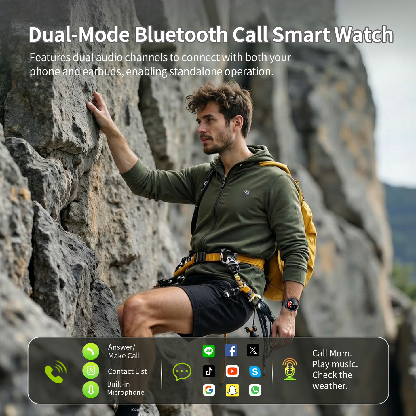 Smart Watches for Men (Answer/Make Call), 1.53" HD Military Smartwatch, 50+ Days Extra-Long Battery Life Fitness Tracker, Flashlight/110+Sports/Sleep Monitor/IP68 Waterproof Android iOS