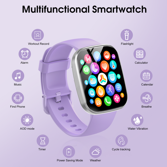 Geryst Smart Watch for Men Women, 1.91" HD Smartwatch Fits for Android and iPhone, Fitness Tracker with Bluetooth Answer/Make Calls/120+Sports Modes/IP68 Waterproof/Sleep/Pedometer, Perfect Gift