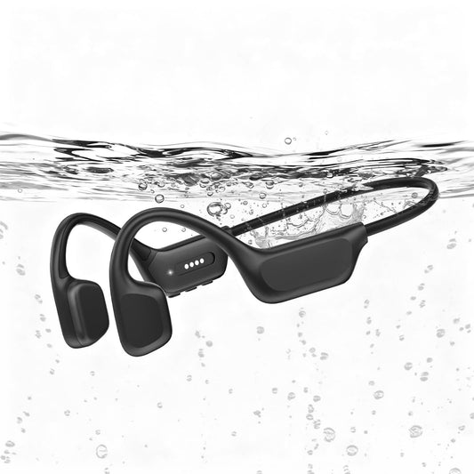 Bone Conduction Headphones, IPX8 Waterproof Swimming Headphones, Open Ear Headphones with MP3 Mode 32GB Memory Up to 12 Hours Playtime, Bluetooth 6.0 Earbuds Secure Fit for Running