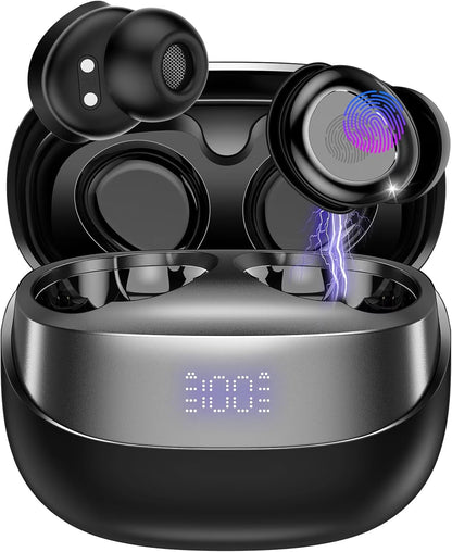 Btootos Sleep Earbuds, Noise Cancelling Wireless Ear buds for Side Sleepers, Bluetooth 5.4 in Ear Light-Weight Mini Headphones, 47H Playtime Clear Calls Earphones for Sleeping, Exercising, Working, Hiking