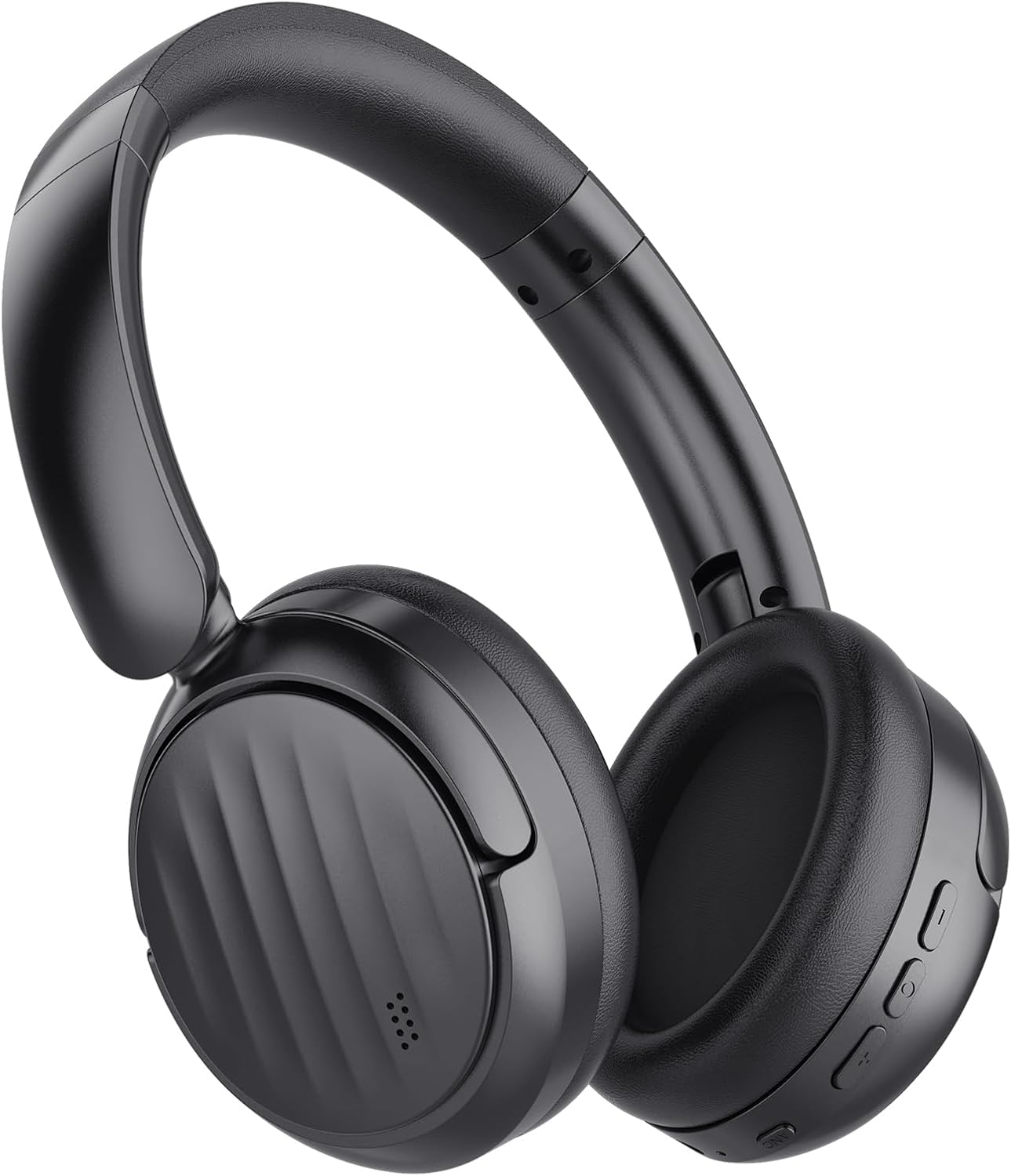 VOTAZIB Bluetooth Headphones with Active Noise Cancelling (ANC), Wireless Over Ear Bluetooth Headsets with 35H Playtime, HiFi Stereo Foldable Headphones with Foam Ear Cups for Sports, Travel, Black