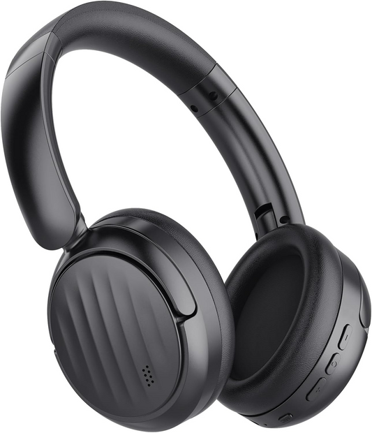 VOTAZIB Bluetooth Headphones with Active Noise Cancelling (ANC), Wireless Over Ear Bluetooth Headsets with 35H Playtime, HiFi Stereo Foldable Headphones with Foam Ear Cups for Sports, Travel, Black