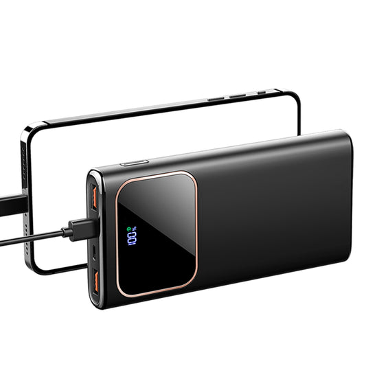 Portable Charger, 10000mAh Power Bank Fast Charging, 22.5W Battery Pack with USB C/USB A Output LED Display,for iPhone 16/15/14 Series, Samsung, Google,Android,All USB Devices