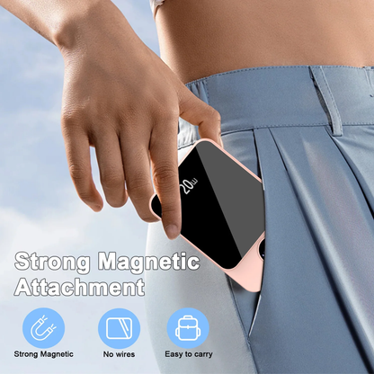 Btootos Magnetic Wireless Portable Charger, 10000mAh Power Bank with PD20w Fast Charging, USB C in&Out Battery Pack, Compatible with Mag-Safe for iPhone 17/16/15/14/13 Series, Samsung, Android, and More