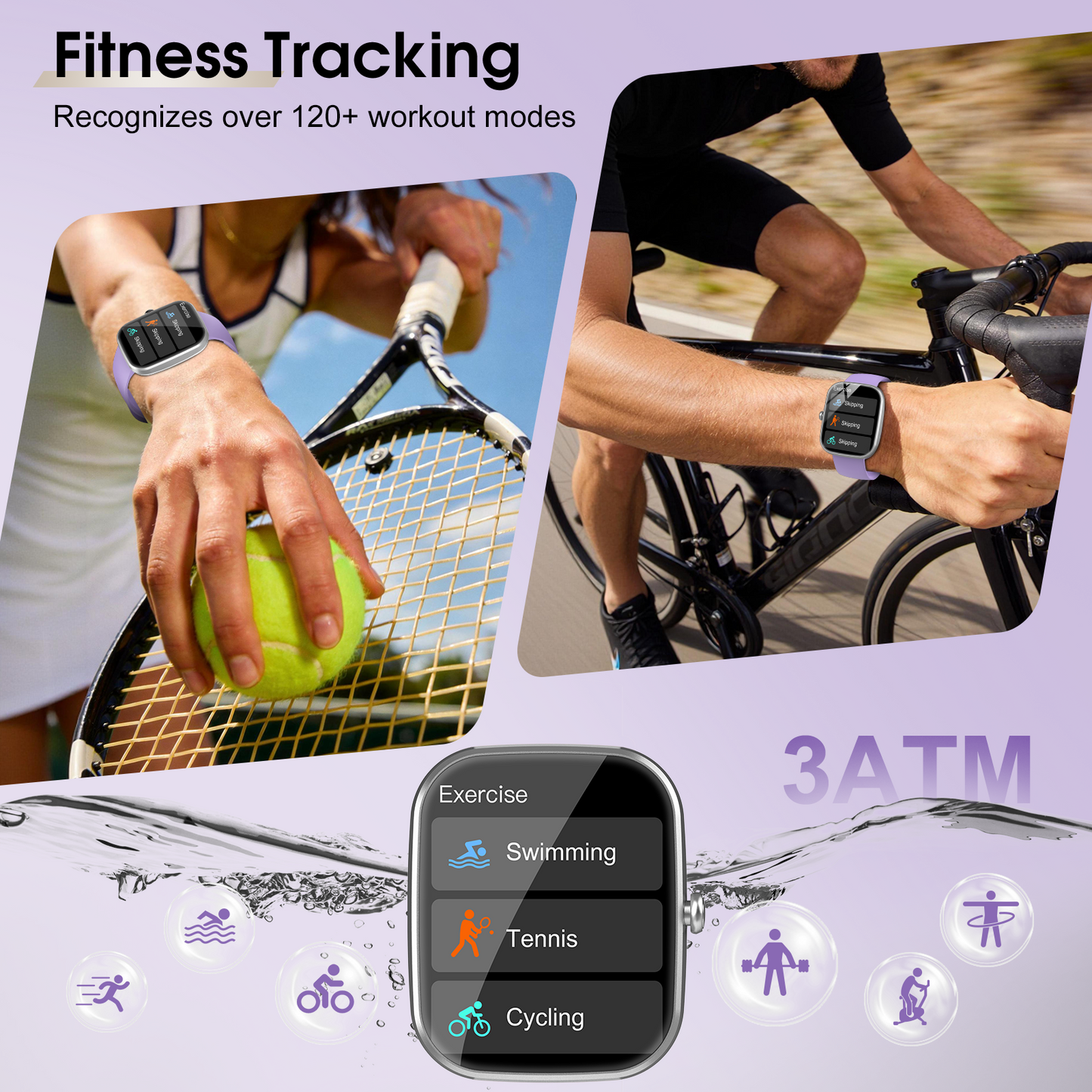 Smart Watch for Men Women, 1.91" HD Smartwatch Fits for Android and iPhone, Fitness Tracker with Bluetooth Answer/Make Calls/120+Sports Modes/IP68 Waterproof/Sleep/Pedometer, Perfect Gift
