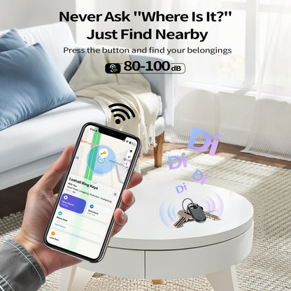 Aptkdoe Air Tracker tag (iOS Only)-1 Pcs, Smart Item Finder Work with Apple Find My for Luggage, Keys, Bags, Wallet, Bluetooth Tracker Tag/Key Finder and Item Locator Smart Tag Replaceable Battery