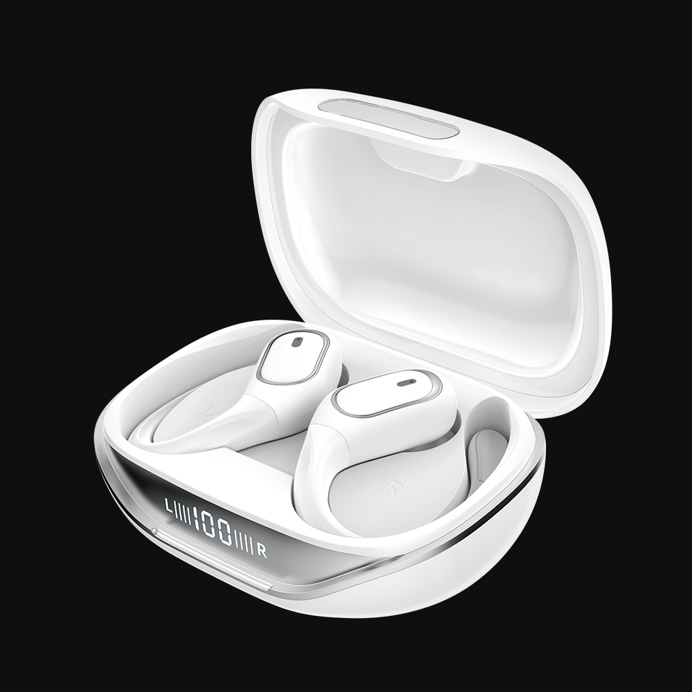 PDZOR Wireless Earbuds Bluetooth 5.3 Headphones with 80H Playback, IPX7 Waterproof Over Ear Buds with LED Power Display for Sports Running Workouts