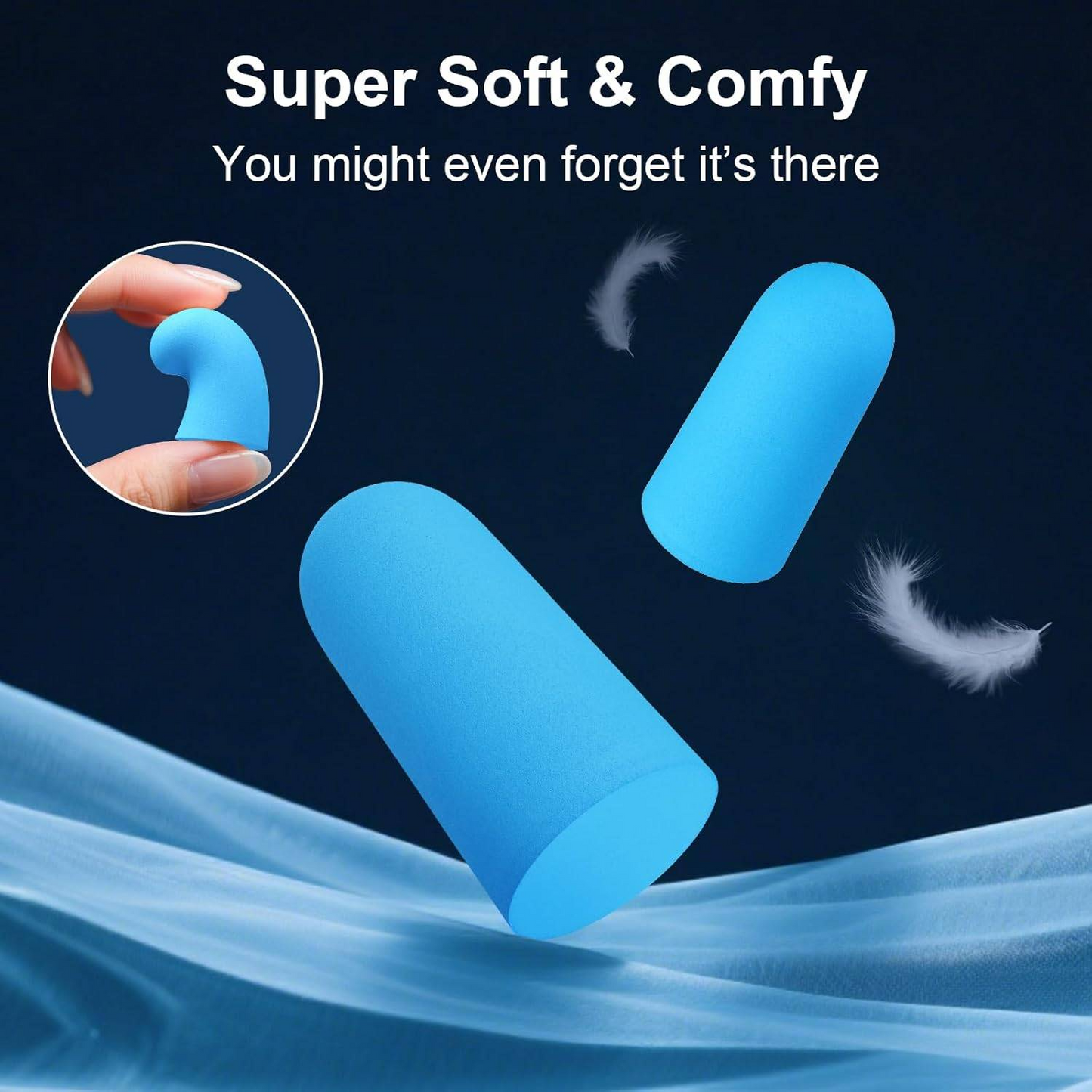 Gnorgnohz  Soft Ear Plugs, 5 Pairs SNR 35 dB Noise Cancelling Noise Protection Ear Plugs for Night Aeroplane Travel Festival Work Study, Noise Cancelling Ear Plug