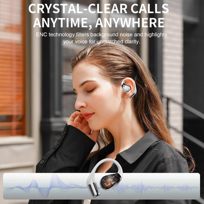 Btootos Open Ear Earbuds, Non-In-Ear Comfortable Earhook Wireless Earbuds with Bluetooth 6.0 and ENC Clear Calls, 48H Playtime, Bluetooth Headphones for Sport, Travel & Daily Wear, Waterproof Earphones