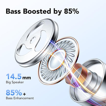 PHCAL Wireless Earbuds Bluetooth 5.3 Headphones 60hrs Playtime with Digital Display Sports Wireless Headphones with Earhook Deep Bass IPX7 Waterproof Over-Ear Earbuds for Android iOS Workout