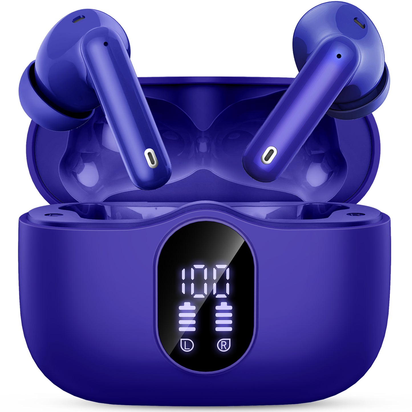Aptkdoe Wireless Earbuds, Bluetooth 5.4 Headphones Bass Stereo, Ear Buds with Noise Cancelling Mic LED Display, 36H Playtime in Ear Earphones, IP7 Waterproof Sport Headset for Android iOS