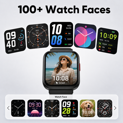 Btootos Smart Watch for Men Women, 1.85-inch HD Fitness Tracker with Bluetooth Calls, Sleep Tracking, 110+ Sports Modes, IP68 Waterproof, Android and iPhone
