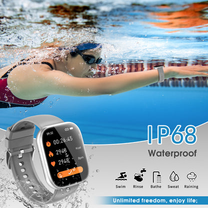 Smart Watch for Men Women Bluetooth Call, 1.85" HD Touch Screen Fitness Watch with Sleep Monitor, 112+ Sports Modes, IP68 Waterproof Activity Trackers for Android iOS