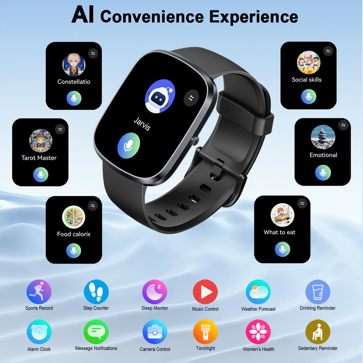 BTOOTOS AI Smart Watch for Women Men 1.91" HD Touch Screen with Dual-Mode Smart Bluetooth Call and Voice Assistant 100+ Sport Modes IPX7 Waterproof Fitness Watch for Android/iPhone