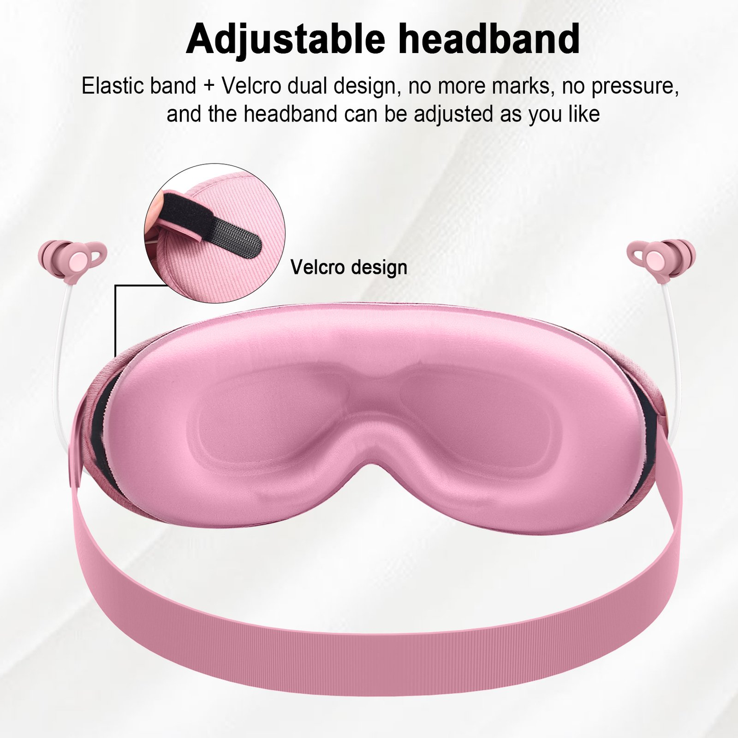 Btootos Sleep Headphones, Sleep Mask with Headphones Bluetooth 5.3 with HD Stereo Speakers for Side Sleepers, Zero Eye Pressure, Adjustable 3D Sleep Eye Mask for Airplane/Travel/Meditation/Nap
