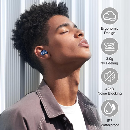Sleep Earbuds Bluetooth 5.4 in Ear Smart Touch Screen Headphones, 48H Noise Cancelling Ear Buds with 5 EQ Modes, Mini Wireless Headphones Small Design for Side Sleepers, Clear Calls Earphones, IPX7