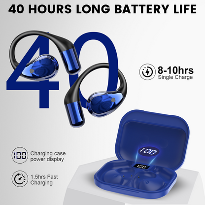 Btootos Open Ear Earbuds, Non-In-Ear Comfortable Earhook Wireless Earbuds with Bluetooth 6.0 and ENC Clear Calls, 48H Playtime, Bluetooth Headphones for Sport, Travel & Daily Wear, Waterproof Earphones