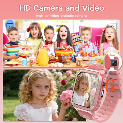 Coucur Kids Smart Watch with Classroom Mode, 1.83 HD Touch Screen Smartwatch for Kids, Learn Cards, Camera, Music Player, 14 Puzzle Games, 100 Sports Modes, IP68 Waterproof, Best Gift for Kids