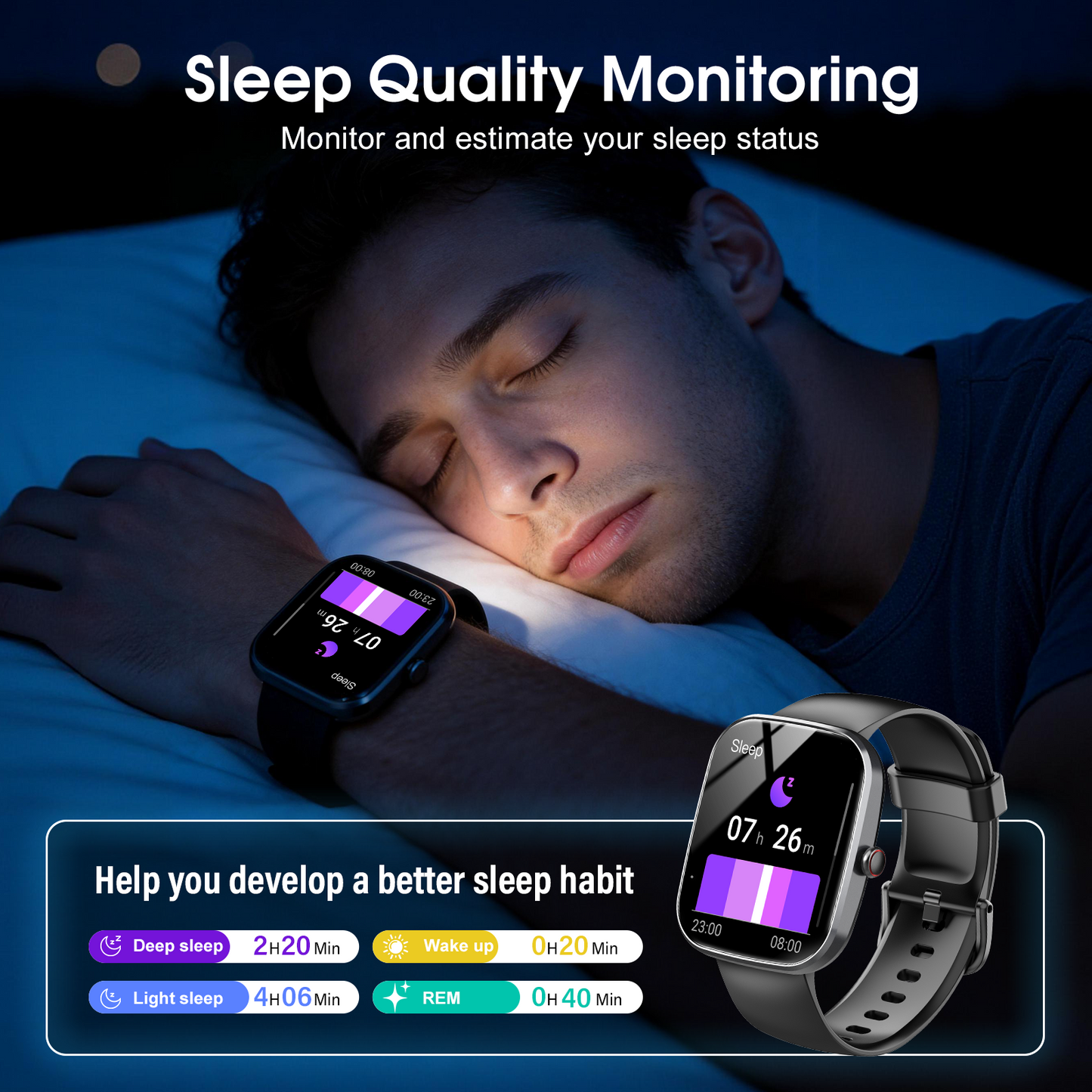 Smart Watch for Men Women, 1.91" HD Smartwatch Fits for Android and iPhone, Fitness Tracker with Bluetooth Answer/Make Calls/120+Sports Modes/IP68 Waterproof/Sleep/Pedometer, Perfect Gift
