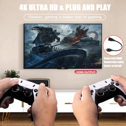 Wireless Retro Game Console Stick with 64GB TF Card, Built-in 23 Emulators 20000+ Games Classic Plug & Play Video Games, 4K HDMI Output & 2.4GHz Dual Wireless Controllers, Gifts for Kid/Adults