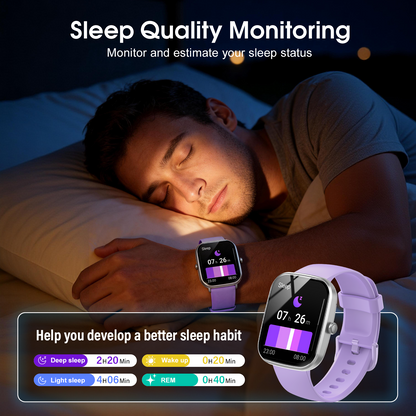Smart Watch for Men Women, 1.91" HD Smartwatch Fits for Android and iPhone, Fitness Tracker with Bluetooth Answer/Make Calls/120+Sports Modes/IP68 Waterproof/Sleep/Pedometer, Perfect Gift
