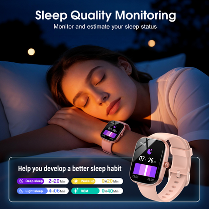 Smart Watch for Men Women, 1.91" HD Smartwatch Fits for Android and iPhone, Fitness Tracker with Bluetooth Answer/Make Calls/120+Sports Modes/IP68 Waterproof/Sleep/Pedometer, Perfect Gift