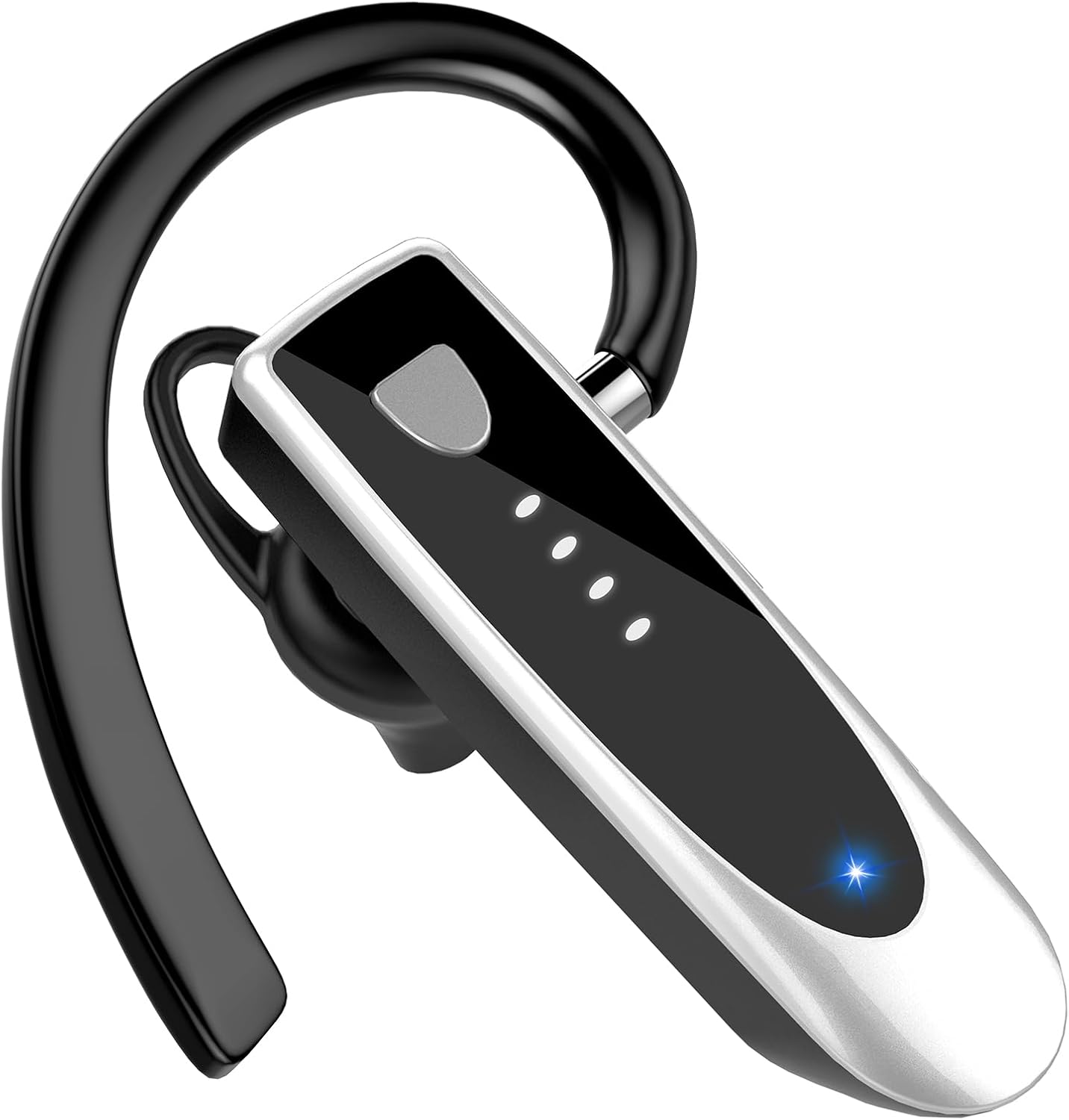 Bluetooth Headset V5.4, Single-Ear Wireless Earpiece with ENC Noise Canceling Mic, 20Hrs Call Time Handsfree Wireless Earbuds, 180 Hrs Standby Time Headphones for iOS Android /Office/Drivin