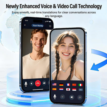 Btootos AI Translation Earbuds Real Time,164 Language/7 Translation Modes Translator Earbuds with Audio and Video Calls,No Subscription,5 EQ Modes Touch Screen Translator Headphones,48H AI Ear Buds Translato