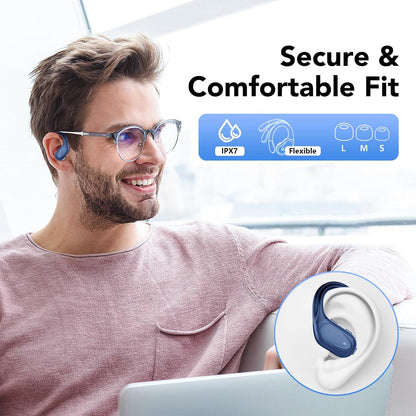 PHCAL Wireless Earbuds Bluetooth 5.3 Headphones 60hrs Playtime with Digital Display Sports Wireless Headphones with Earhook Deep Bass IPX7 Waterproof Over-Ear Earbuds for Android iOS Workout