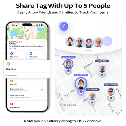 Aptkdoe Air Tracker tag (iOS Only)-1 Pcs, Smart Item Finder Work with Apple Find My for Luggage, Keys, Bags, Wallet, Bluetooth Tracker Tag/Key Finder and Item Locator Smart Tag Replaceable Battery