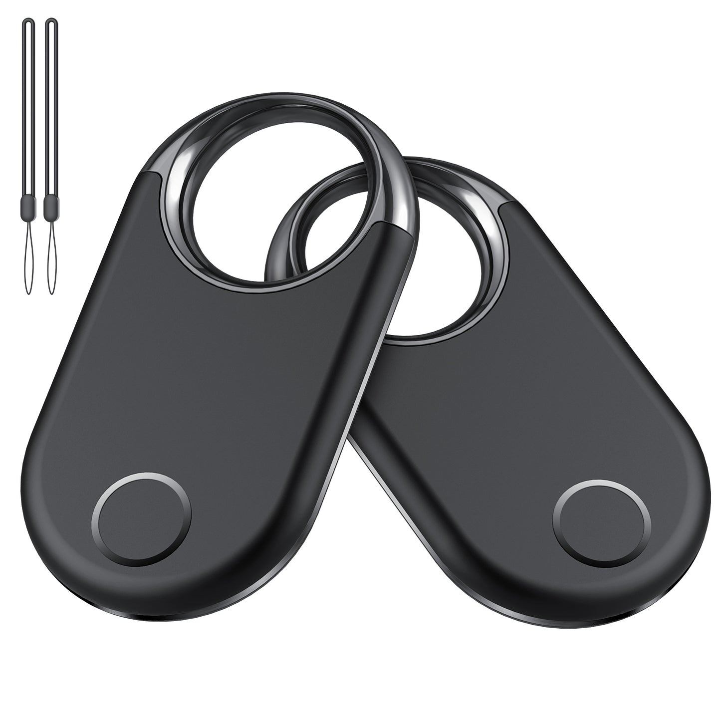 Aptkdoe Air Tracker (iOS Only)-2 Pcs, Smart Item Finder Work with Apple Find My for Luggage, Keys, Bags, Wallet, Bluetooth Tracker Tag/Key Finder and Item Locator Smart Tag Replaceable Battery