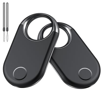 Aptkdoe Air Tracker (iOS Only)-2 Pcs, Smart Item Finder Work with Apple Find My for Luggage, Keys, Bags, Wallet, Bluetooth Tracker Tag/Key Finder and Item Locator Smart Tag Replaceable Battery