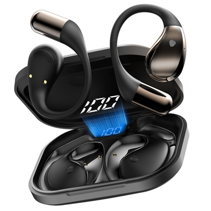 Btootos Open Ear Earbuds, Non-In-Ear Comfortable Earhook Wireless Earbuds with Bluetooth 6.0 and ENC Clear Calls, 48H Playtime, Bluetooth Headphones for Sport, Travel & Daily Wear, Waterproof Earphones