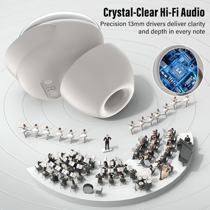 Sleep Earbuds Bluetooth 5.4 in Ear Smart Touch Screen Headphones, 48H Noise Cancelling Ear Buds with 5 EQ Modes, Mini Wireless Headphones Small Design for Side Sleepers, Clear Calls Earphones, IPX7