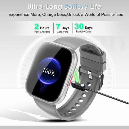 Smart Watch for Men Women Bluetooth Call, 1.85" HD Touch Screen Fitness Watch with Sleep Monitor, 112+ Sports Modes, IP68 Waterproof Activity Trackers for Android iOS