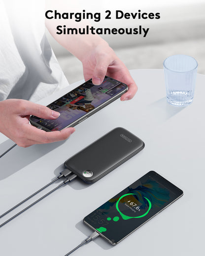 Btootos Fast Charging Power Bank, 10000mah Portable Charger for iPhone, 22.5W USB C in&Out Battery Pack Phone Charger Portable, Slim Powerbank for iPhone 17/16/15 Series, Samsung, Google,Android