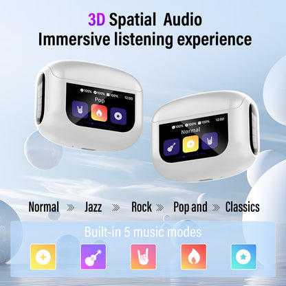 Btootos Touch Screen Wireless Earbuds, Bluetooth 5.4 Ear Buds with Multifunctional with ENC Noise Cancelling MicClear Calls Earphones, 48H Bass Stereo Headphones, IP7 Waterproof Headphones for Workout