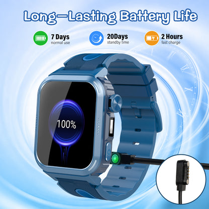 Coucur Kids Smart Watch with Classroom Mode, 1.83 HD Touch Screen Smartwatch for Kids, Learn Cards, Camera, Music Player, 14 Puzzle Games, 100 Sports Modes, IP68 Waterproof, Best Gift for Kids