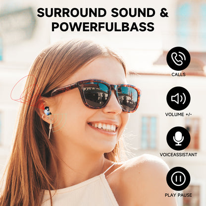 Btootos Sleep Ear Buds, Bluetooth 5.4 Ultra-Mini Sleep Earbuds for Side Sleepers, Hi-Fi Stereo 3D Bass Noise Cancelling Wireless headphones, 53H Playtime with IP7 Waterproof LED Earphones, USB C